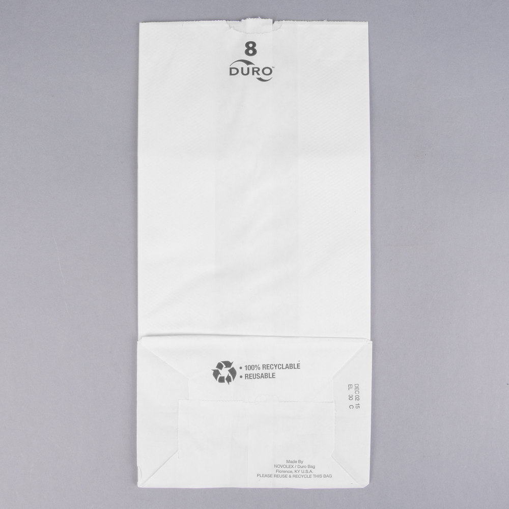 White Grocery Bag - 8 lbs