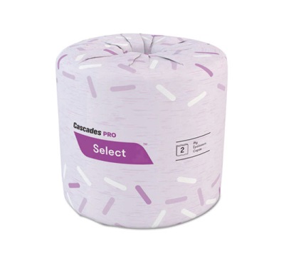 Cascades PRO Select Standard Bath Tissue 2-Ply 4.25 x 3.5 500 sheets/roll 96 rolls/case