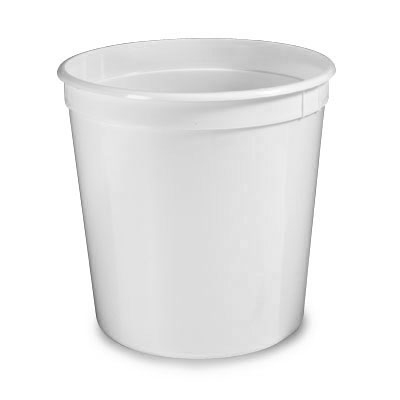 Round Co-Poly Container - 85oz, White