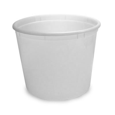 Berry® Round Container - 1.3 gallon, White