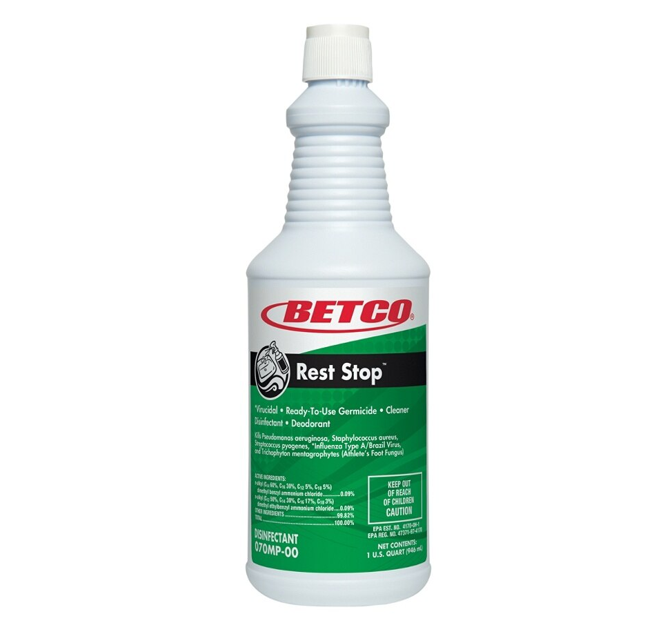 Betco Rest Stop Disinfectant Restroom Cleaner - 32 oz, 6/Case