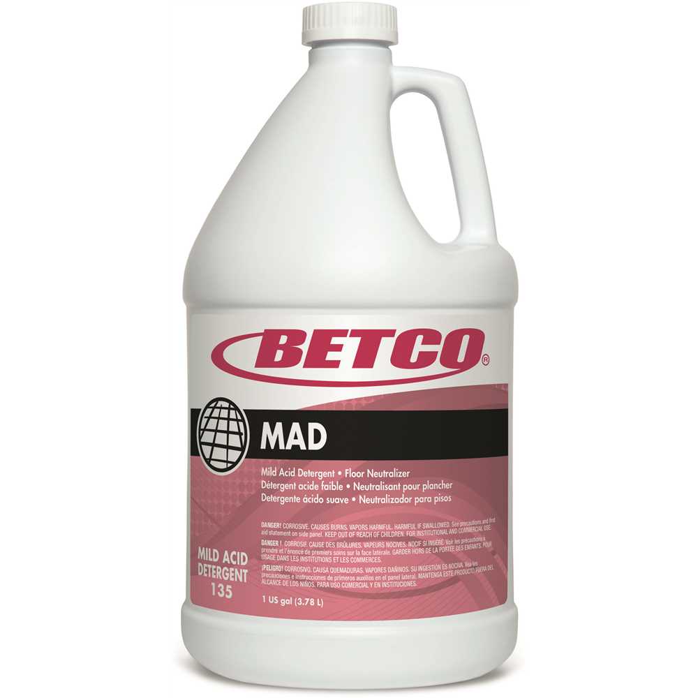 Betco® MAD Mild Acid Detergent - 1 Gallon, 4/Case