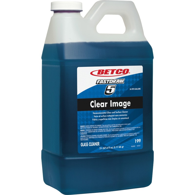 Betco 5 Clear Image Glass Cleaner - 2 L, FastDraw, 4/Case