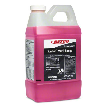 Betco Sanibet Multi-Range Sanitizer Disinfectant Deodorizer 2L Fastdraw 4/case
