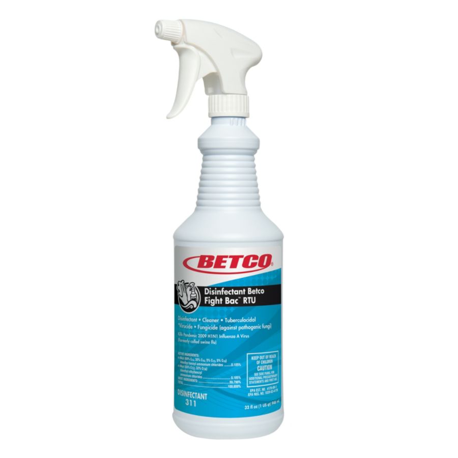 Fight-Bac RTU Disinfectant - 32 oz, Spray Bottle, 12/Case