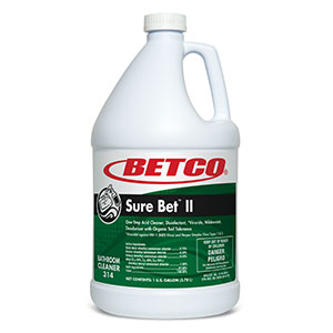 Betco Sure Bet II Foaming Shower/Restroom Cleaner - 1 Gallon, 4/Case