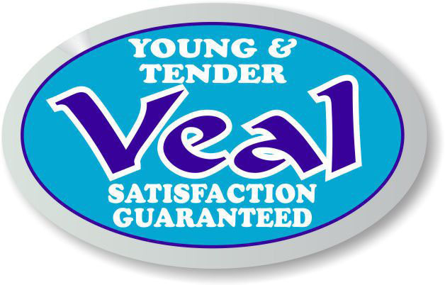 Veal Foil Oval Label 10001 500/roll