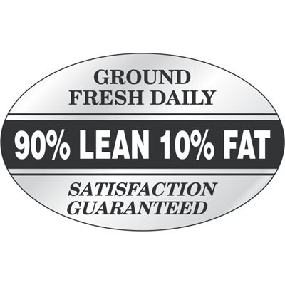 90% Lean 10% Fat-Ground Fresh Daily Label 500/roll