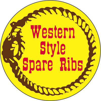 Western Style Spare Ribs Circle Label 10019 1000/roll
