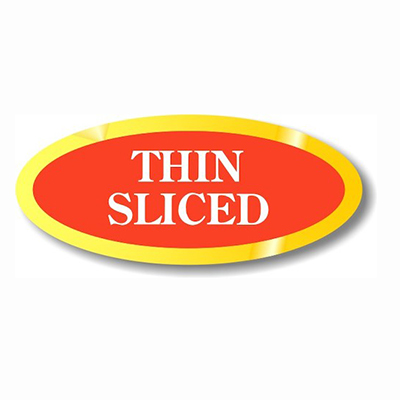 Thin Sliced Foil Edge Oval Label 10021 500/roll
