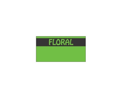 Green Floral Label for monarch 1110 16 rolls/case