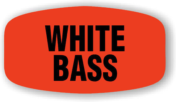 White Bass Red Orange Label 120037 1000/roll