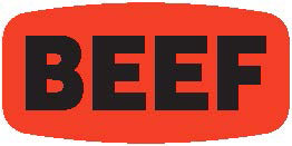 Beef Red Orange Label 12037 1000/roll