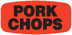 Pork Chops Label 12168 1000/roll