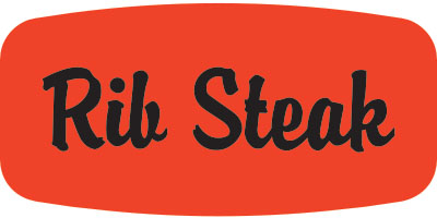 Rib Steak Label 12180 1000/roll