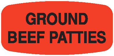 Ground Beef Patties Label 12242 1000/roll