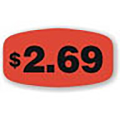 $2.69 Red Label 12356 1000/roll