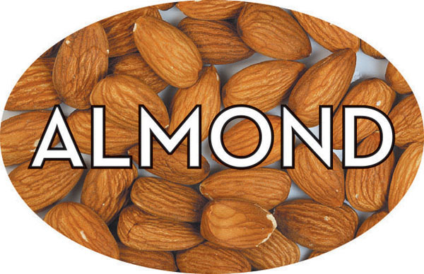 Almond Oval Label 13500 500/roll