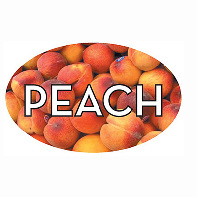 Peach Oval Label 13519 500/roll