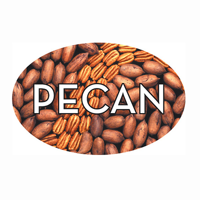 Pecan Oval Label 13521 500/roll