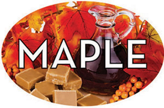 Maple Oval Label 13631 500/roll