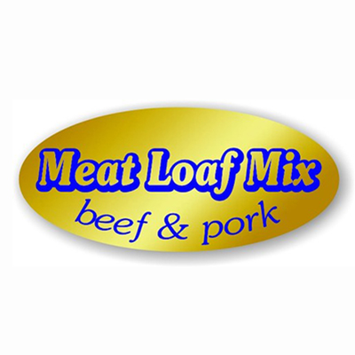 Meat Loaf Mix Beef & Pork Oval Label 14080 500/roll