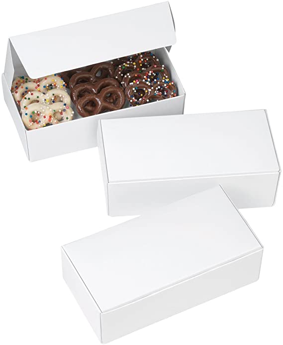 BOXit® Folding Candy Box - 5.5in x 2.75in x 1.75,White