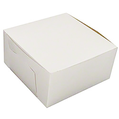 BOXit Lock Corner 1 Pc. Bakery Box - 8in x 8in x 3in