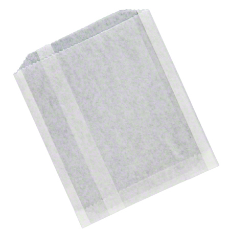 6" x 3/4" x 7 1/4" Plain White Grease Resistant Sandwich Bag 2000/case
