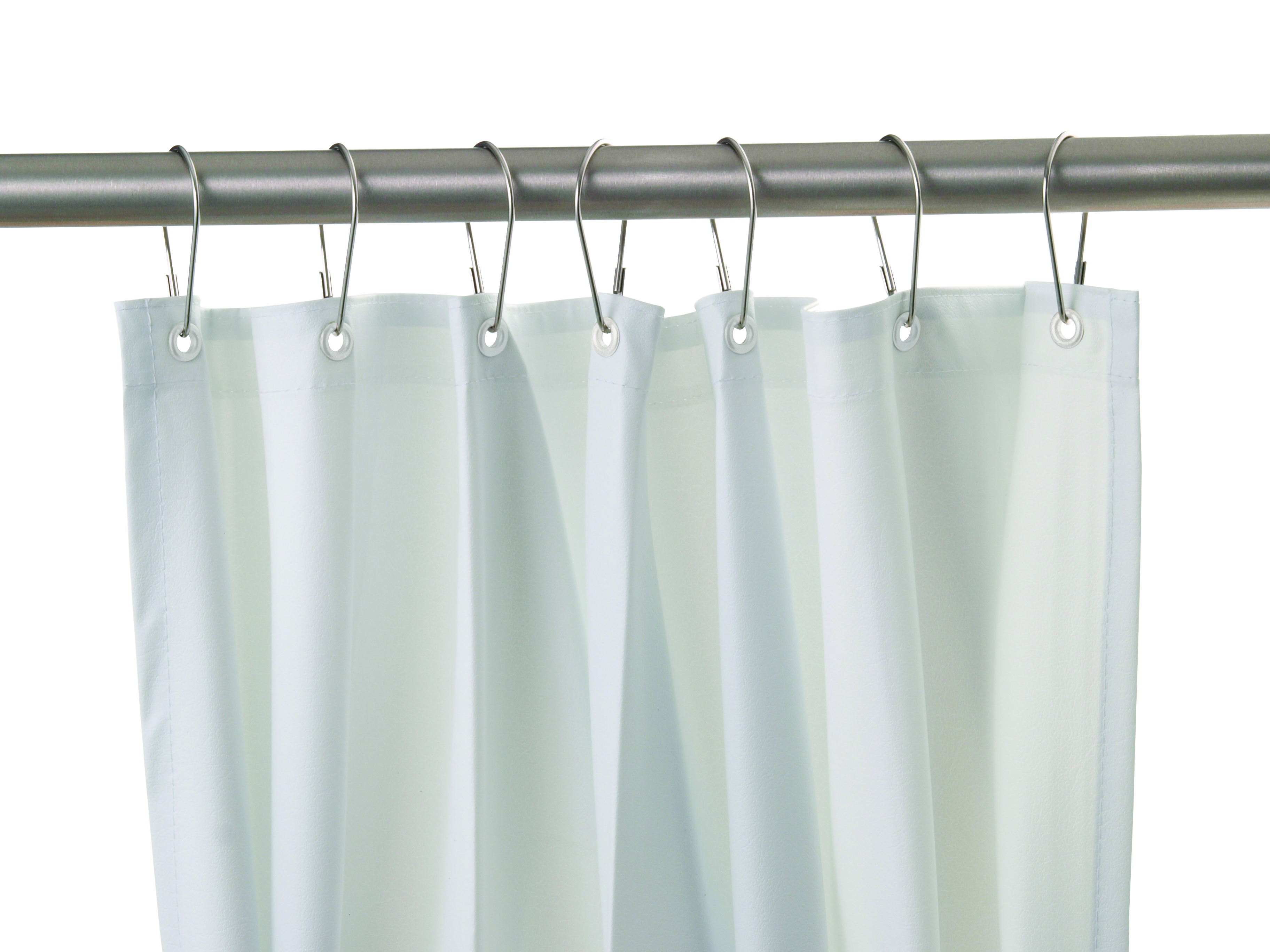 42 x 72 White Shower Curtain 204-2