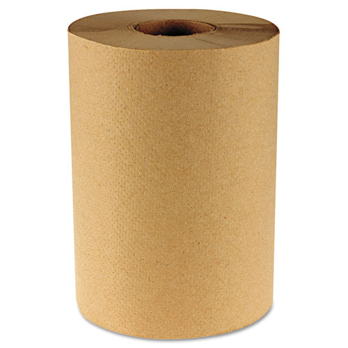Hardwound Paper Towels - Nonperforated, 1-Ply Natural/Kraft, 8 x 350', 12/Case