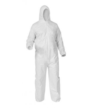 55g Microporous Coverall With Hood Large 25/case