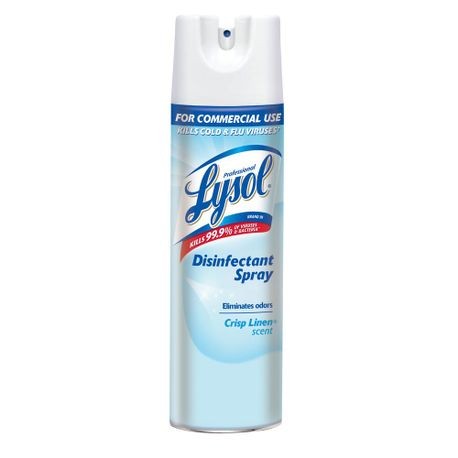 Lysol Crisp Linen 19 oz Disinfectant Aerosol Cans 74828 12/case