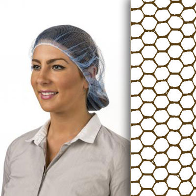 Cellucap® Honeycomb Koronet Nylon Hairnet, Brown, 18In, 1000 caps