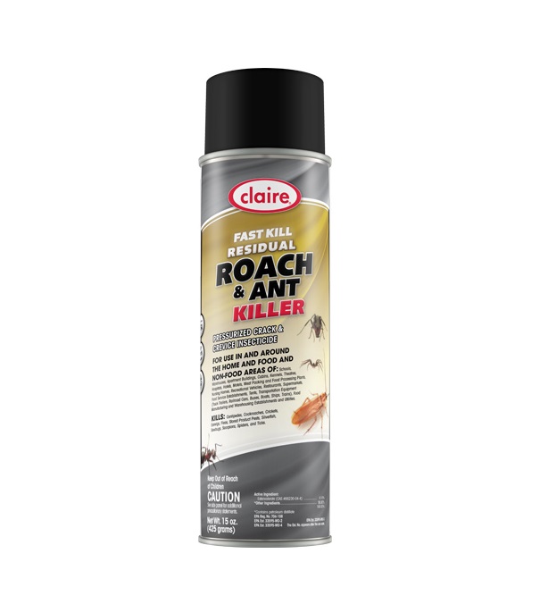 Claire® Fast Kill Residual Roach & Ant Killer - 15 oz, 12/Case