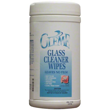 Claire® Gleme Glass Cleaner Wipes 6/case