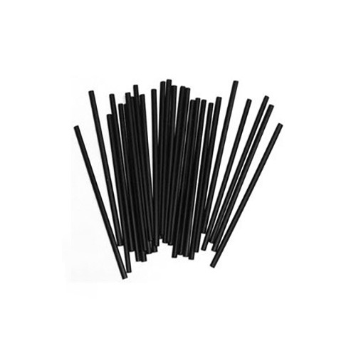 5.75" Unwrapped Black Jumbo Straw 12500/case