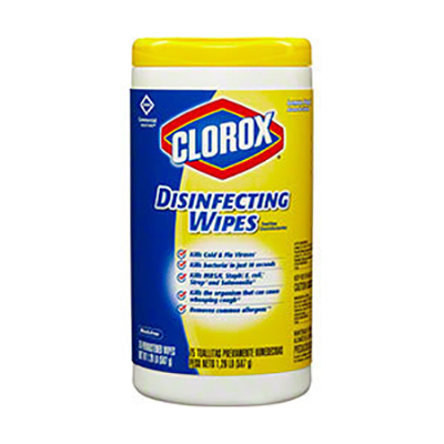 Clorox® Disinfecting Wipes - 75 count, Lemon Scent, 6/Case