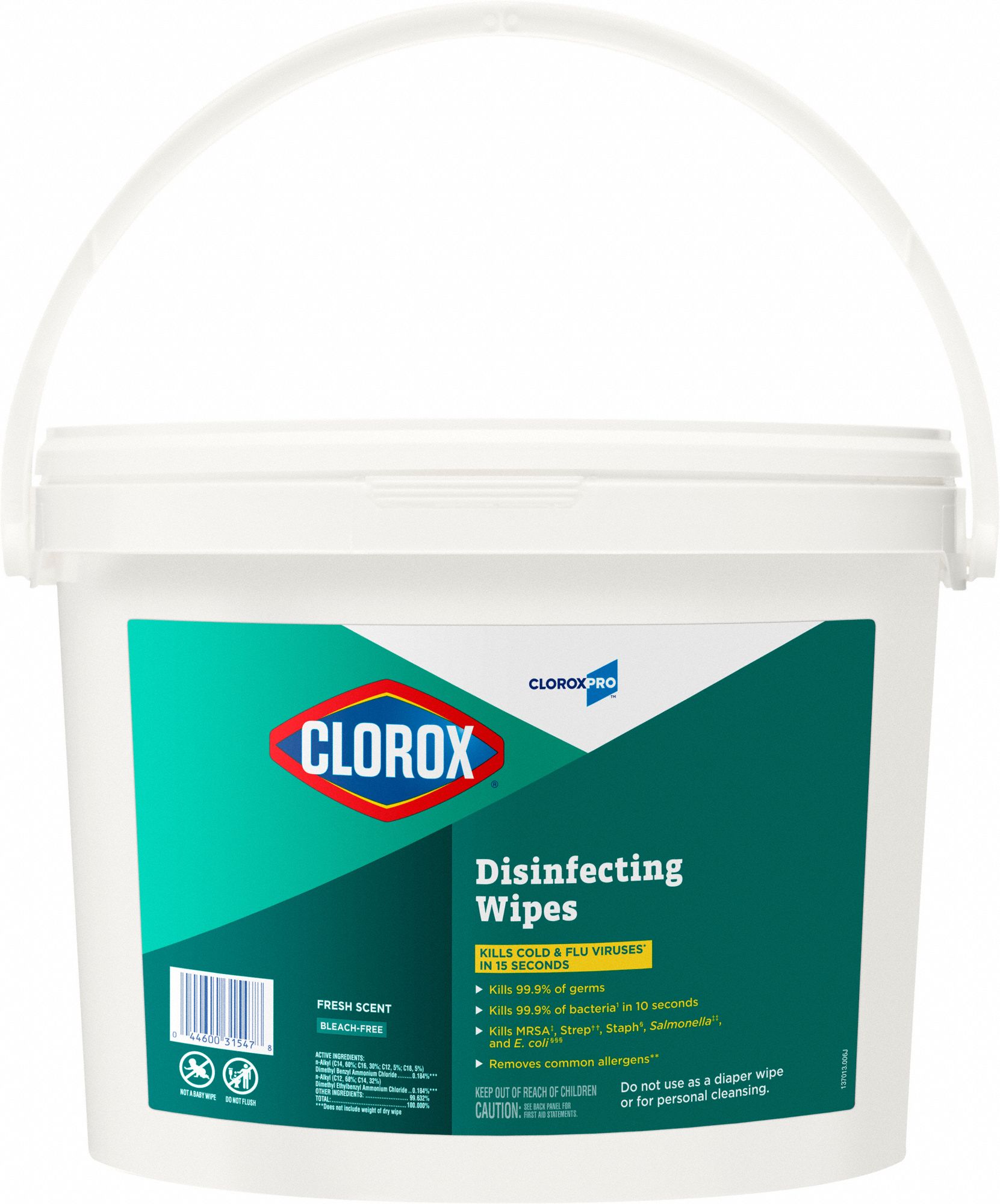 Clorox® Disinfecting Wipes Bucket - Fresh Scent, 700 Wipes/Bucket, 1/Case