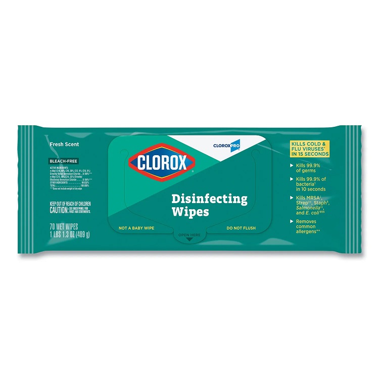 Disinfecting Wipes On The Go Pack Fresh Scent 70/Pack 9 Packs/Carton
