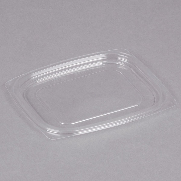 CearPac® Plastic Flat Lid - 4.9in x 5.9in, Clear