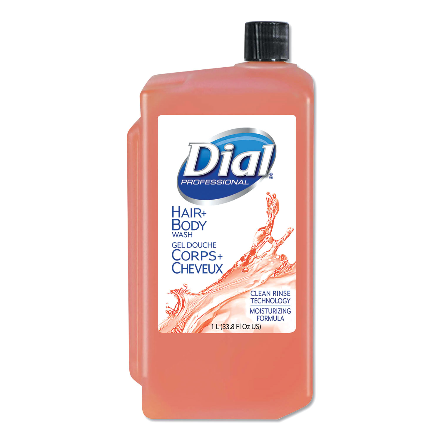 Dial Antibacterial Body Wash - Spring Water, 1 L Refill, 8/Case