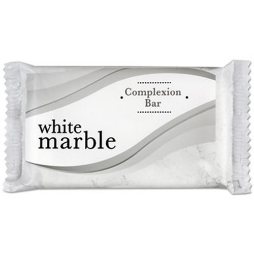 White Marble Individually Wrapped Basics Bar Soap #1 500/case