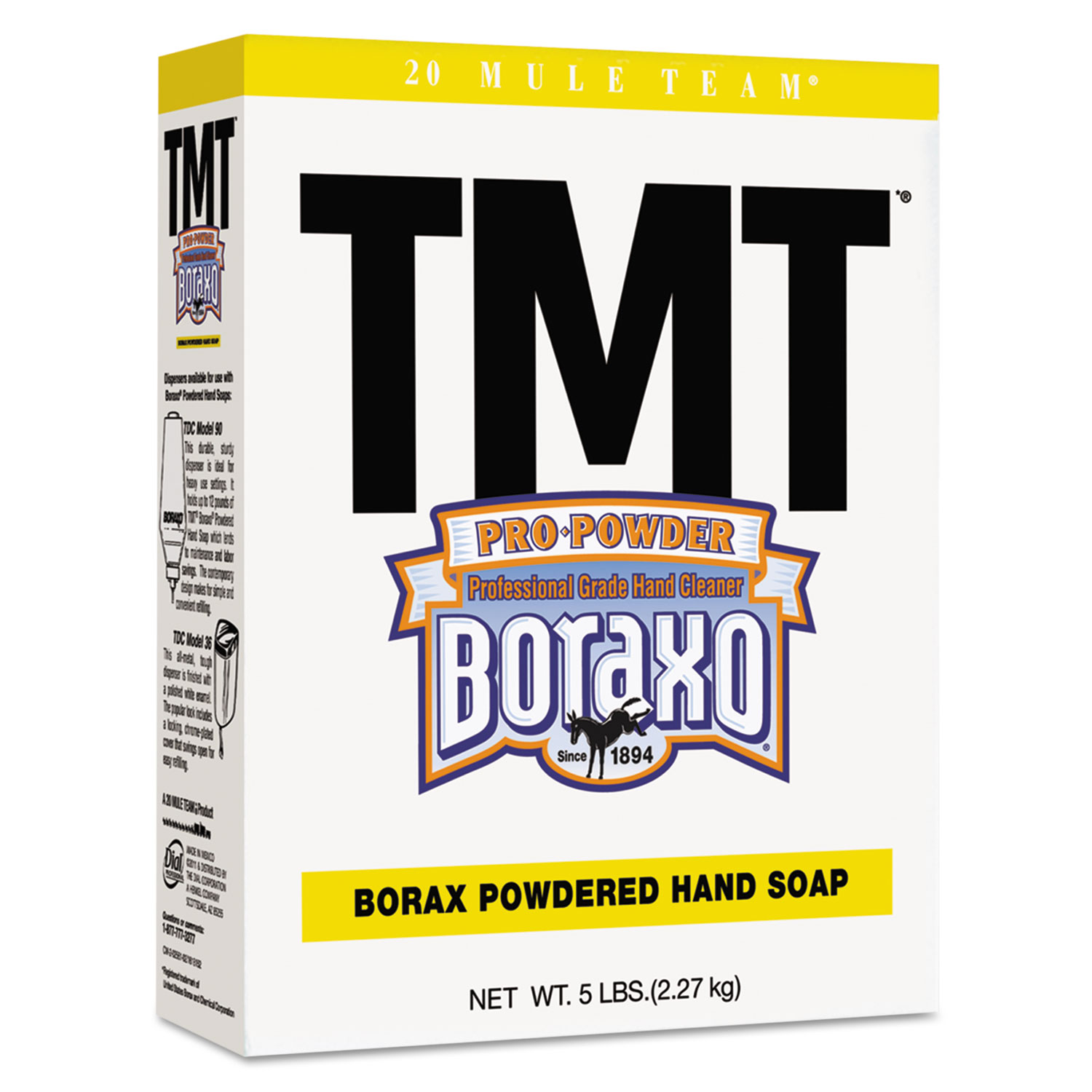 TMT Borax Hand Soap - Powder, Unscented, 5 lb Box, 10/Case
