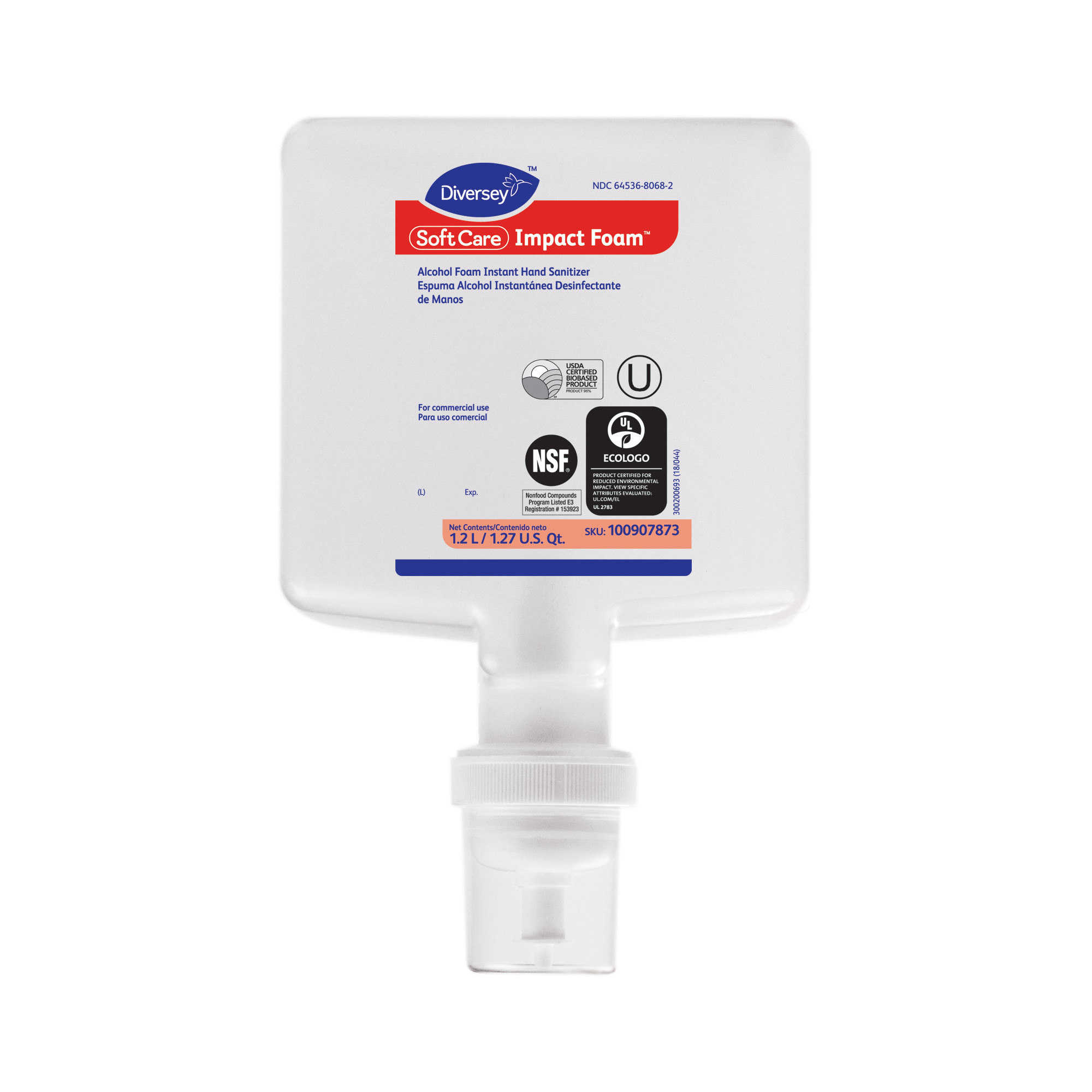 Diversey Soft Care 1.2L Impact Foam Instant Hand Sanitizer 6/case