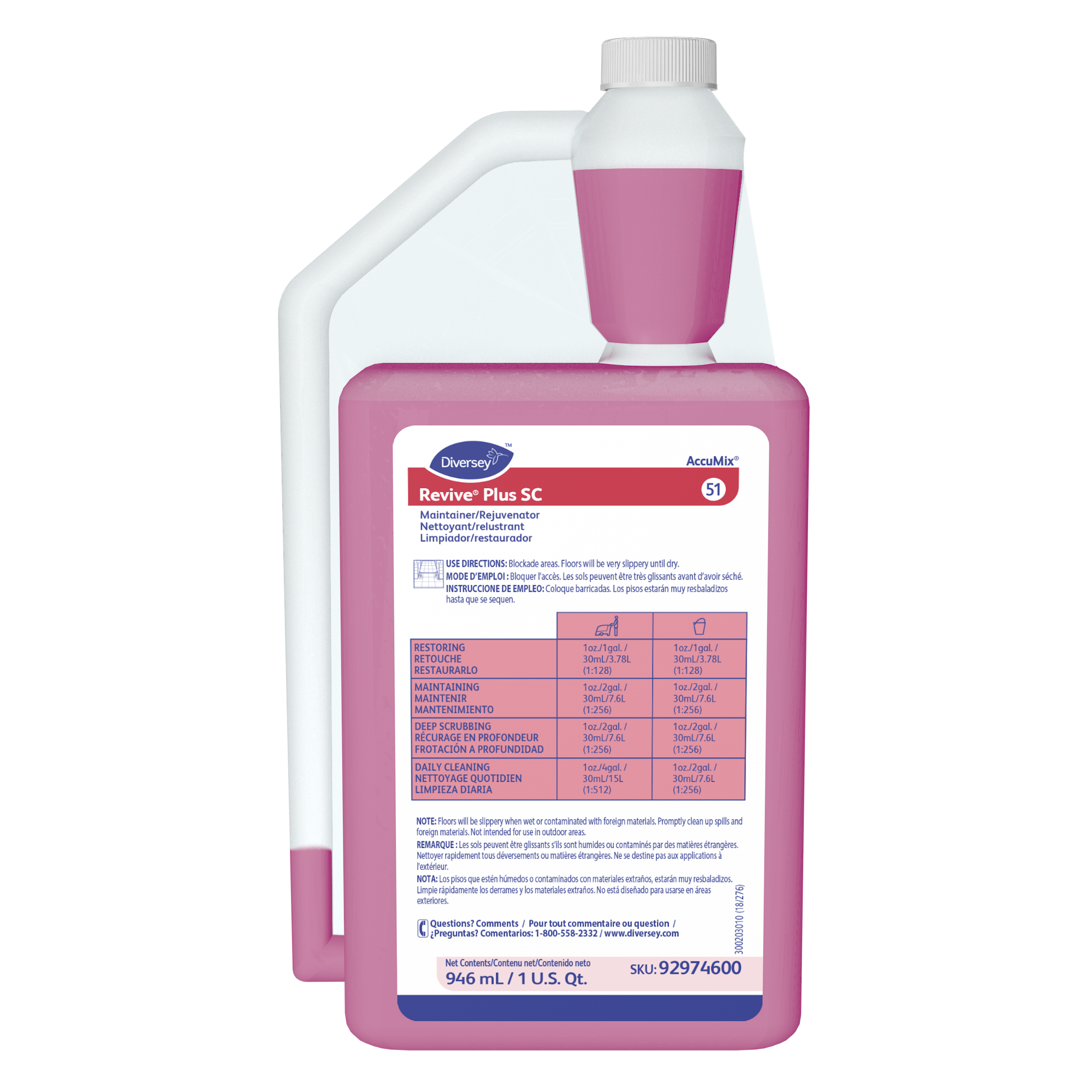 Diversey Revive Plus SC Cleaner - 32 oz, Accumix, 6/Case