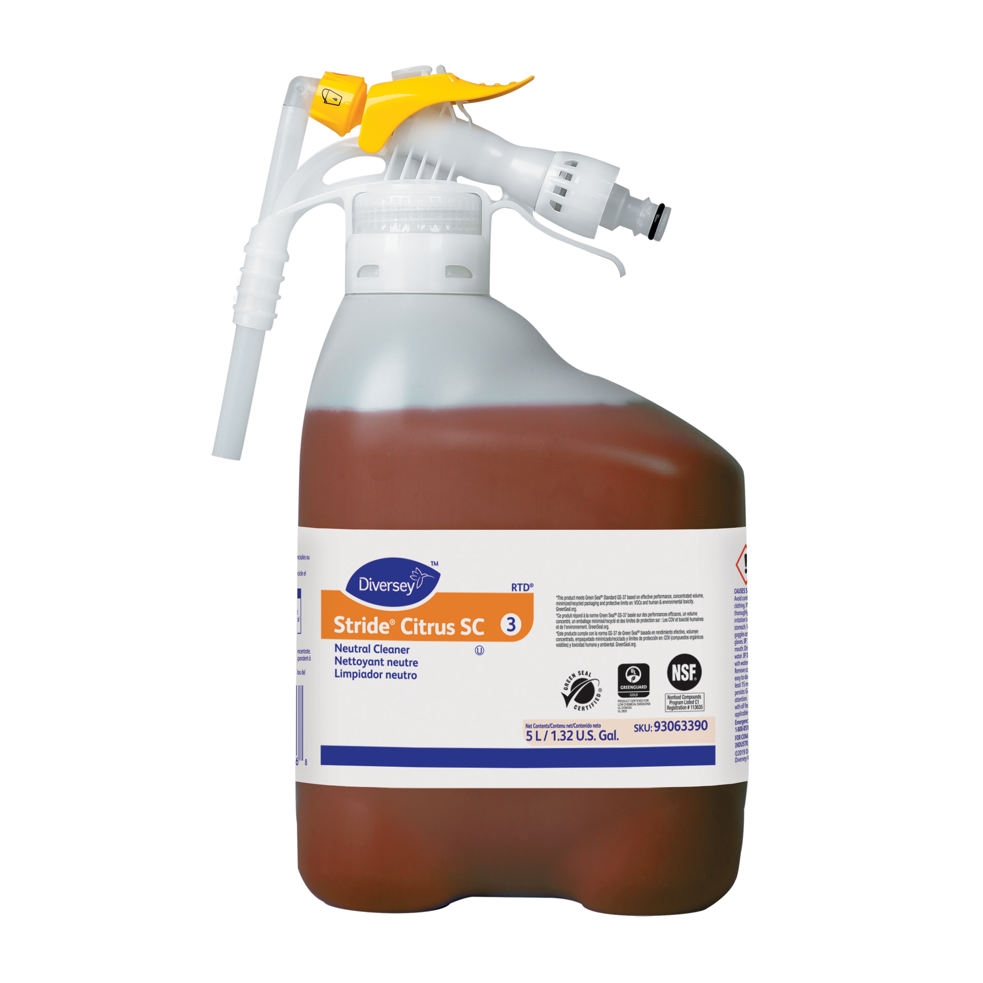 Diversey Stride Citrus Neutral Cleaner - 5 L RTD