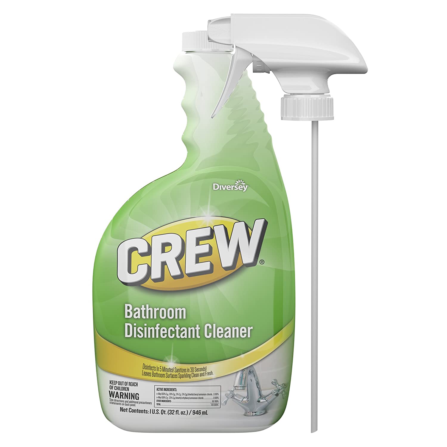 Diversey Crew 32 oz. Bathroom Disinfectant Cleaner Fresh Floral Scent 4/case