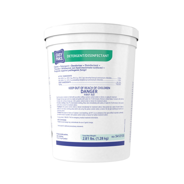 Easy Paks® Detergent Disinfectant - 0.5oz, RTU, 180/Case