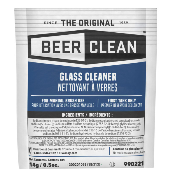 Beer Clean® Glass Cleaner - 0.5 oz., Manual, 100/Case